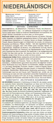 Leporello: Niederländisch Kurzgrammatik - Die komplette Grammatik im Überblick