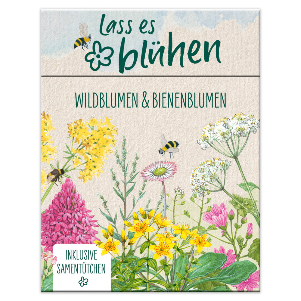 Lass es blühen - Wildblumen und Bienenblumen erkennen, inkl. Samentütchen main product photo
