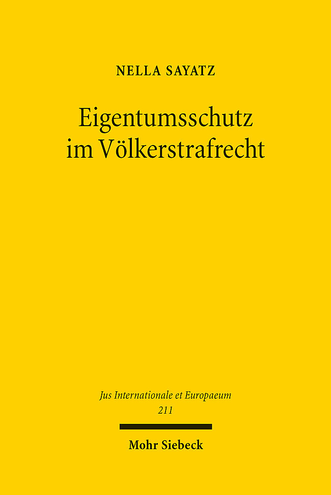 Eigentumsschutz im Völkerstrafrecht main product photo
