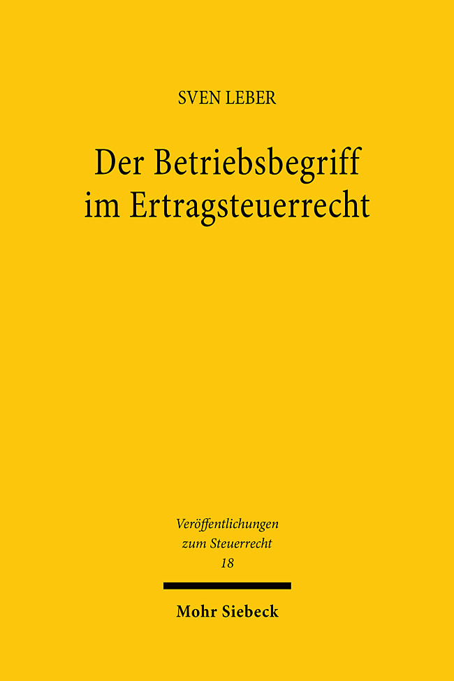 Der Betriebsbegriff im Ertragsteuerrecht main product photo