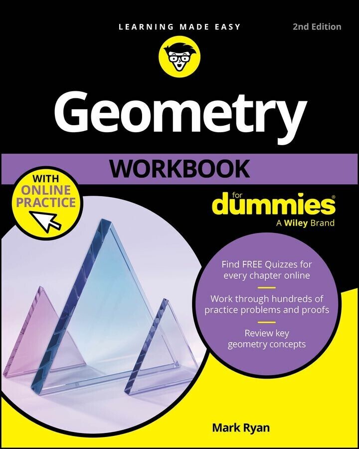 Geometry Workbook For Dummies main product photo