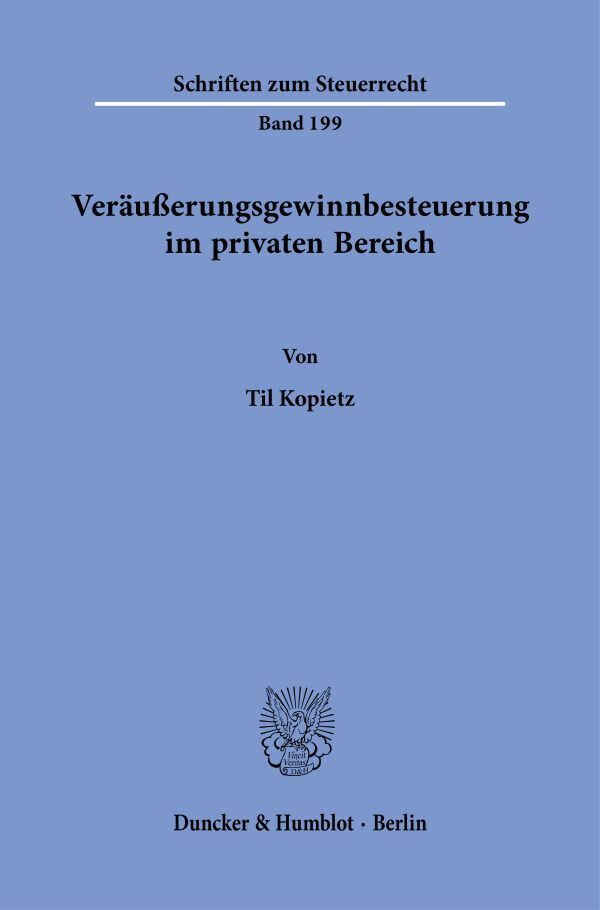 Veräußerungsgewinnbesteuerung im privaten Bereich main product photo