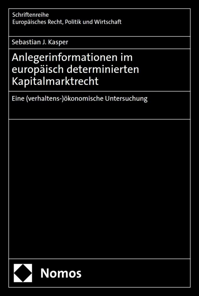 Anlegerinformationen im europäisch determinierten Kapitalmarktrecht main product photo