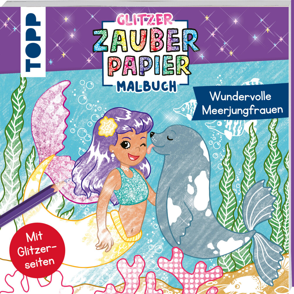 Glitzer Zauberpapier Malbuch Wundervolle Meerjungfrauen main product photo