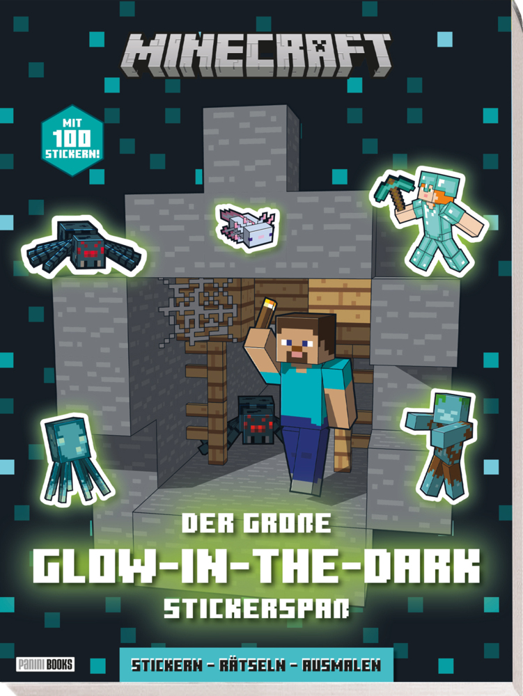 Minecraft: Der große Glow-in-the-Dark Stickerspaß: Stickern - Rätseln - Ausmalen main product photo