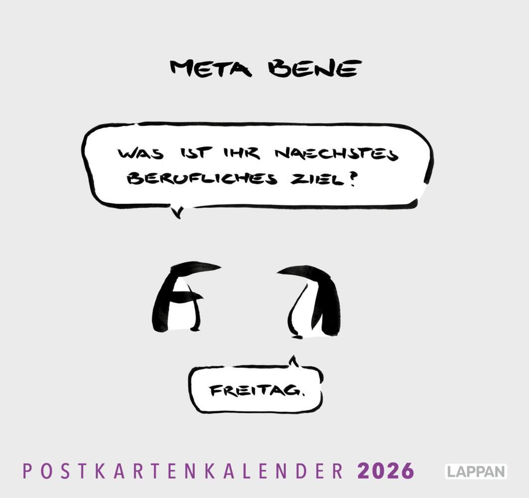 meta bene Postkartenkalender 2026 main product photo
