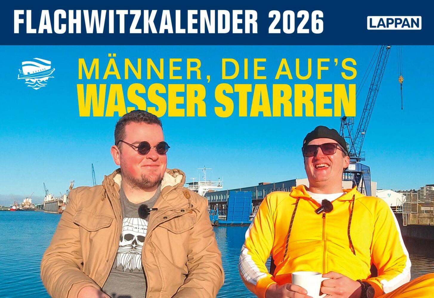 Männer, die aufs Wasser starren - Flachwitzkalender 2026 main product photo