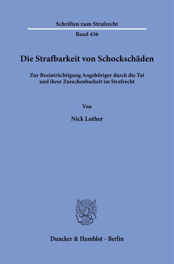 Die Strafbarkeit von Schockschäden main product photo