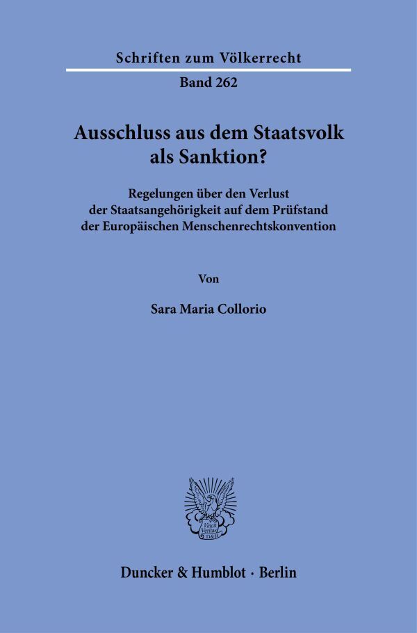 Ausschluss aus dem Staatsvolk als Sanktion? main product photo