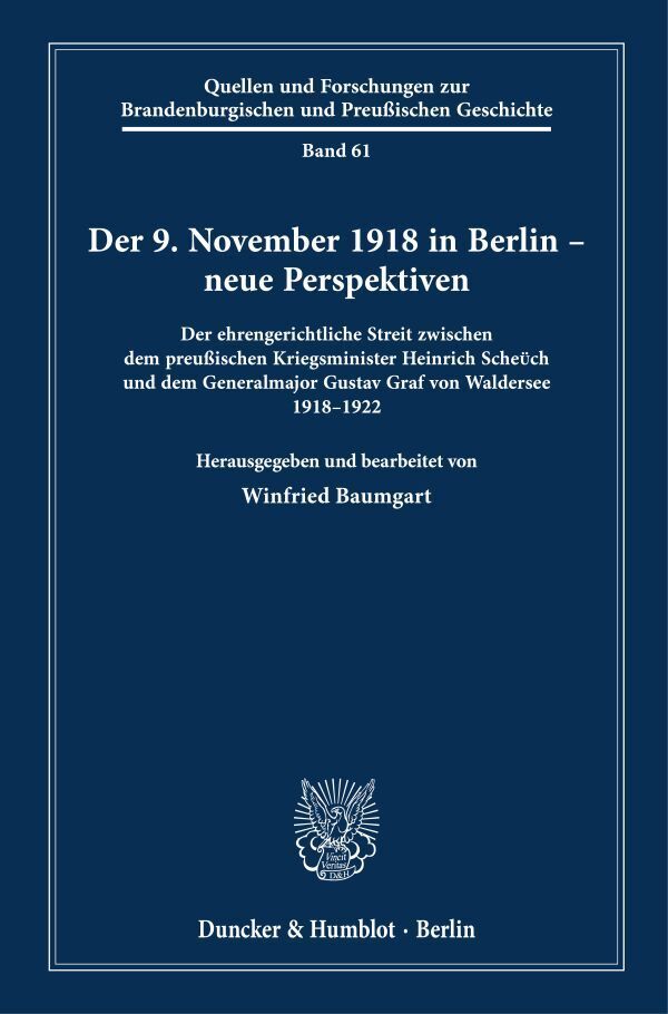 Der 9. November 1918 in Berlin - neue Perspektiven main product photo