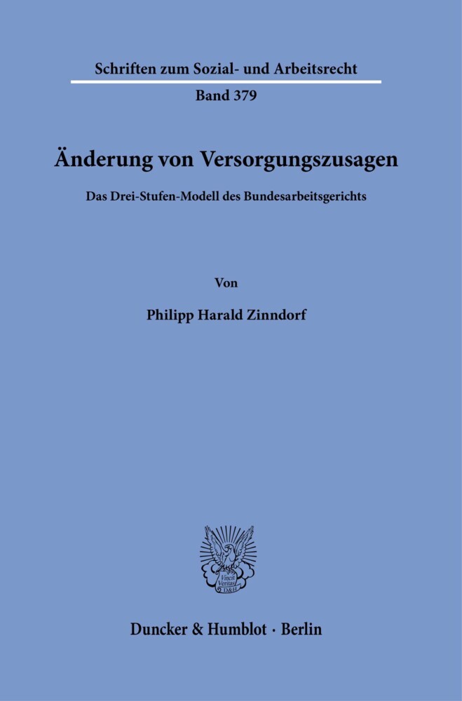 Änderung von Versorgungszusagen. main product photo