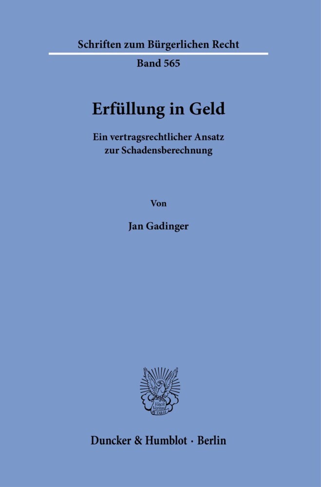 Erfüllung in Geld. main product photo