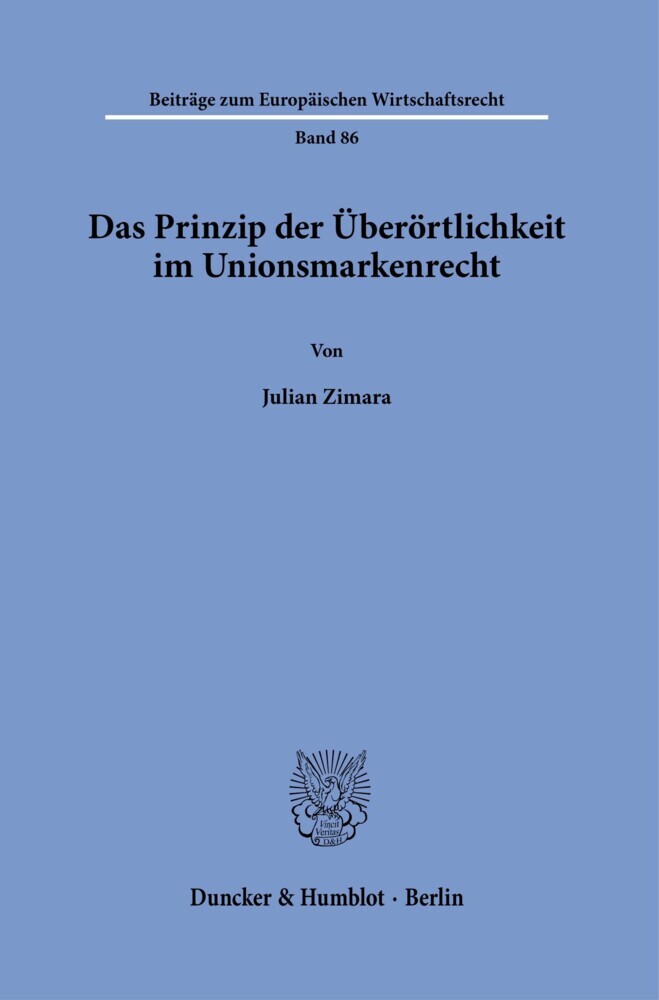 Das Prinzip der Überörtlichkeit im Unionsmarkenrecht. main product photo