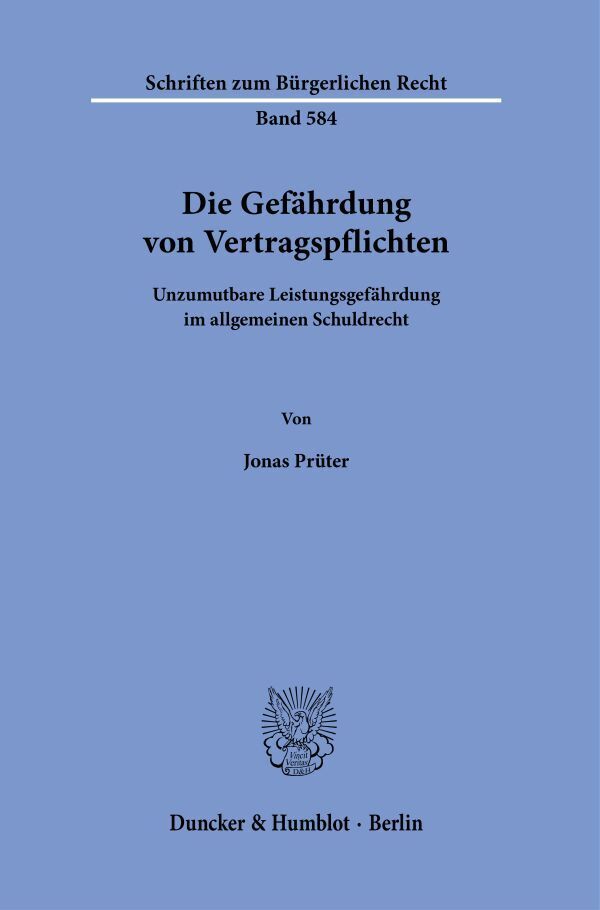 Die Gefährdung von Vertragspflichten main product photo