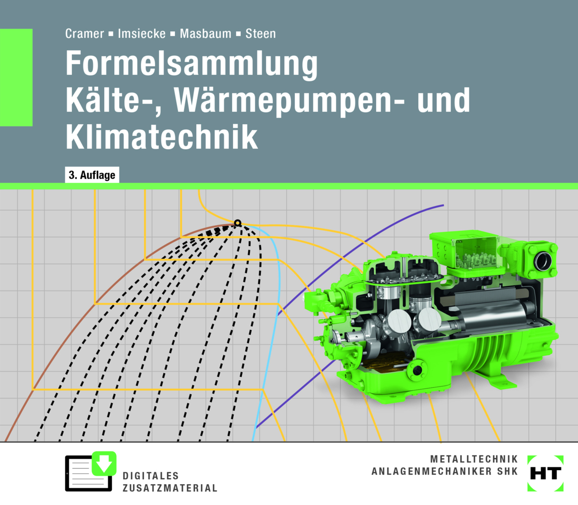 eBook inside: Buch und eBook Formelsammlung Kälte-, Wärmepumpen- und Klimatechnik, m. 1 Buch, m. 1 Online-Zugang main product photo