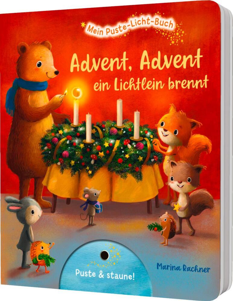 Mein Puste-Licht-Buch: Advent, Advent, ein Lichtlein brennt main product photo