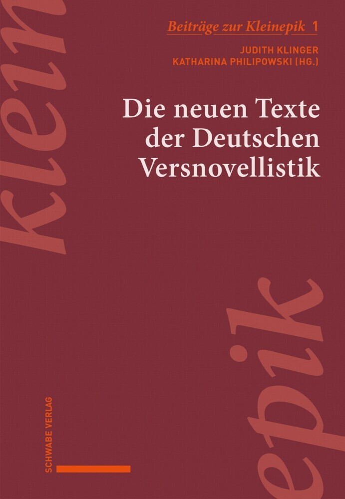 Die neuen Texte der Deutschen Versnovellistik main product photo