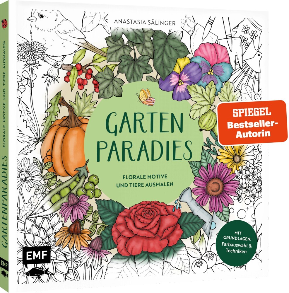 Gartenparadies - Florale Motive und Tiere ausmalen main product photo