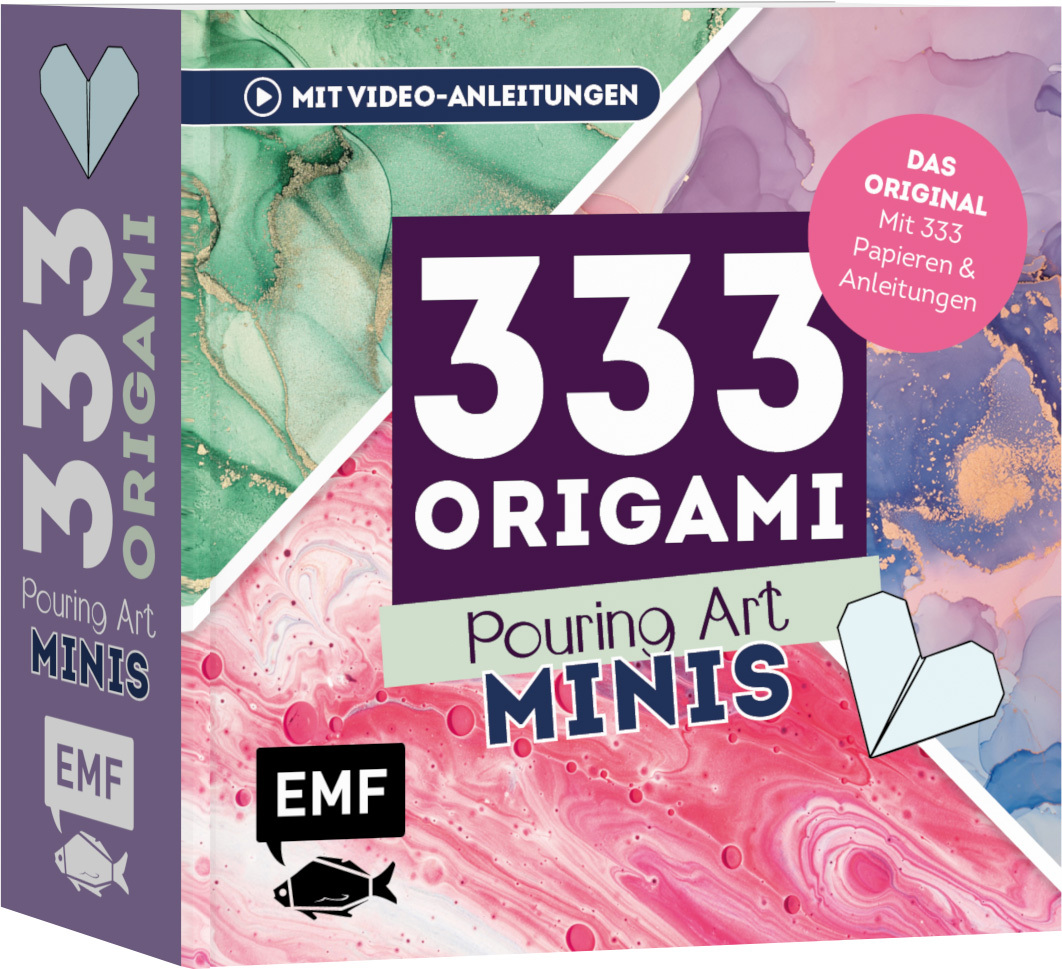 333 Origami Minis - Pouring Art - Dein dekorativer Wendeblock zum kreativen Falten & Notieren main product photo
