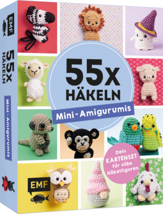 55 x häkeln - Mini-Amigurumis: Dein Kartenset von Wellensittich bis Wichtel