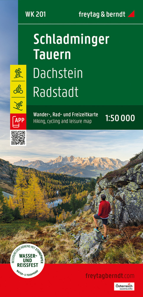 Schladminger Tauern, Wander-, Rad- und Freizeitkarte 1:50.000, freytag & berndt, WK 201 main product photo