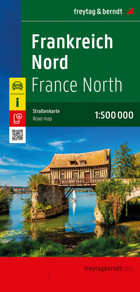 Frankreich Nord, Straßenkarte 1:500.000, freytag & berndt main product photo
