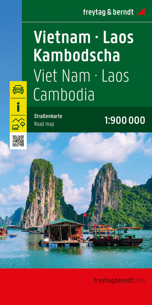 Vietnam - Laos - Kambodscha, Straßenkarte 1:900.000, freytag & berndt main product photo