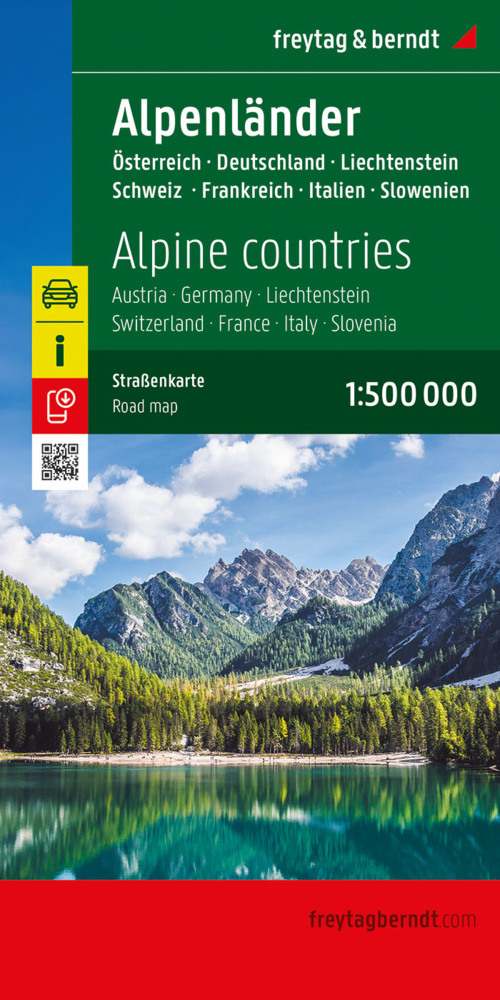 Alpenländer, Straßenkarte 1:500.000, freytag & berndt main product photo