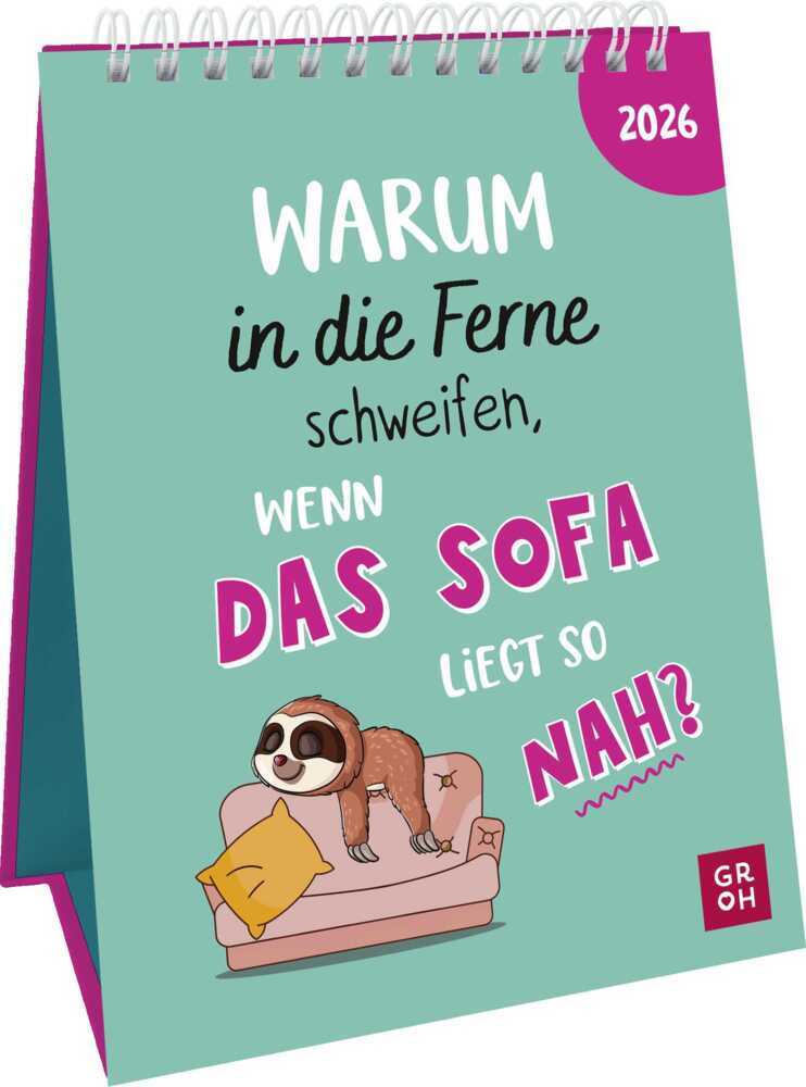 Wochenkalender 2026: Warum in die Ferne schweifen, wenn das Sofa liegt so nah? main product photo