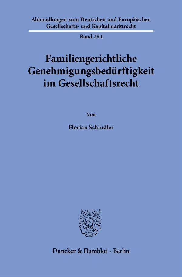 Familiengerichtliche Genehmigungsbedürftigkeit im Gesellschaftsrecht main product photo