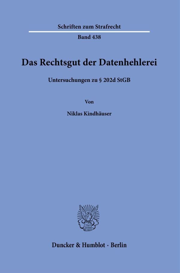 Das Rechtsgut der Datenhehlerei main product photo