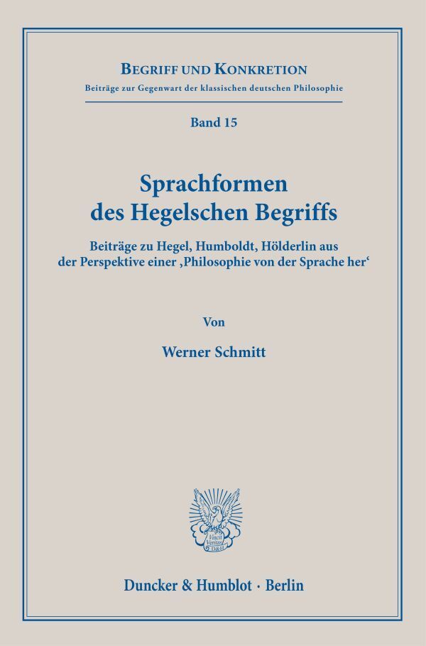 Sprachformen des Hegelschen Begriffs main product photo