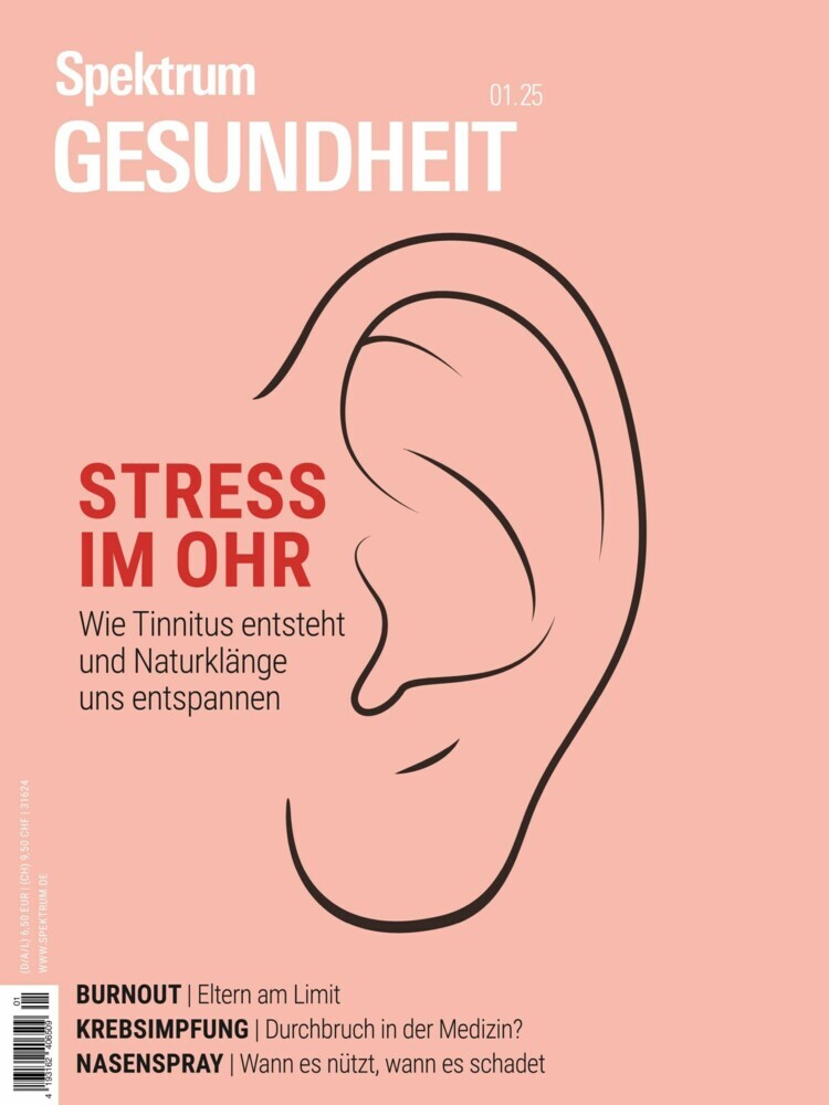 Spektrum Gesundheit 1/2025- Stress im Ohr main product photo