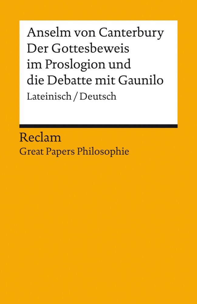 Der Gottesbeweis im Proslogion und die Debatte mit Gaunilo main product photo