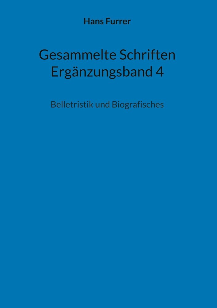 Gesammelte Schriften Ergänzungsband 4 main product photo