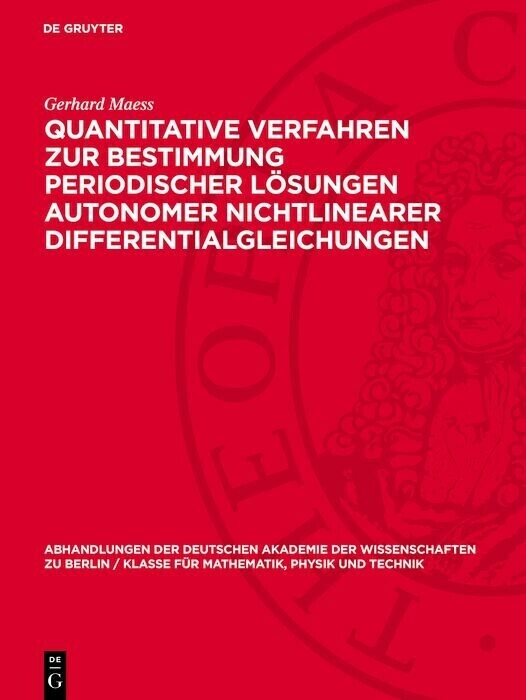 Quantitative Verfahren zur Bestimmung periodischer Lösungen autonomer nichtlinearer Differentialgleichungen main product photo