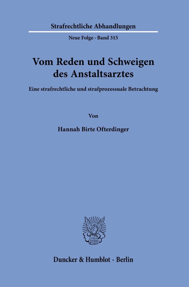 Vom Reden und Schweigen des Anstaltsarztes. main product photo