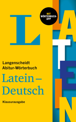 Langenscheidt Abitur-Wörterbuch Latein Klausurausgabe, m.  Buch, m.  Online-Zugang