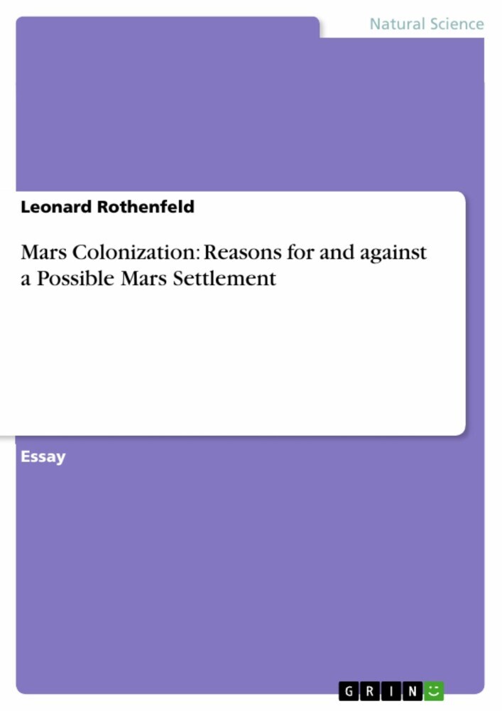 Mars Colonization: Reasons for and against a Possible Mars Settlement main product photo