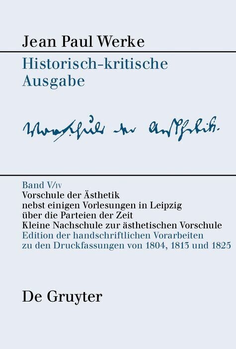 Vorschule der Aesthetik main product photo