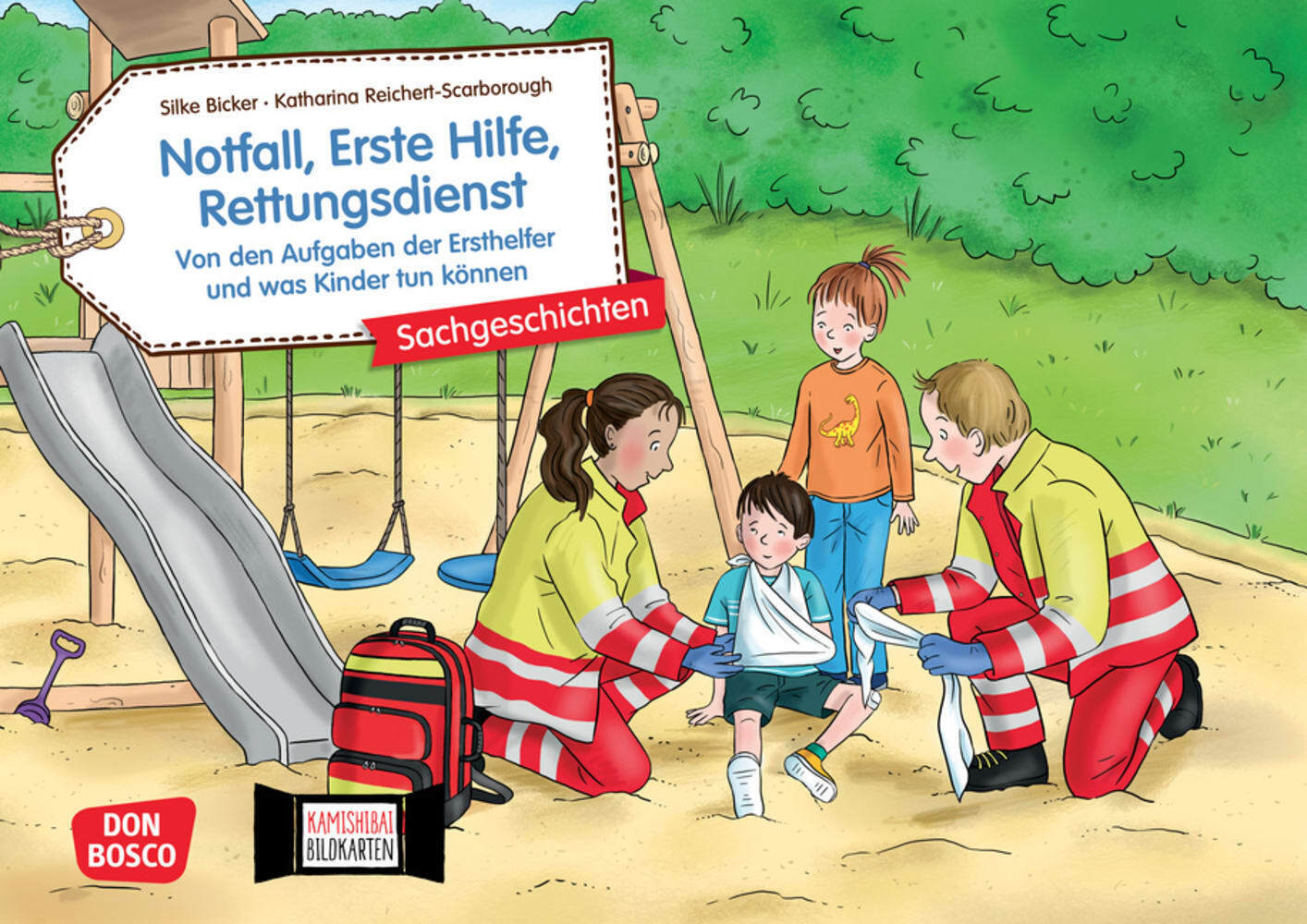 Notfall, Erste Hilfe, Rettungsdienst. Von den Aufgaben der Ersthelfer und was Kinder tun können. Kamishibai Bildkartenset main product photo