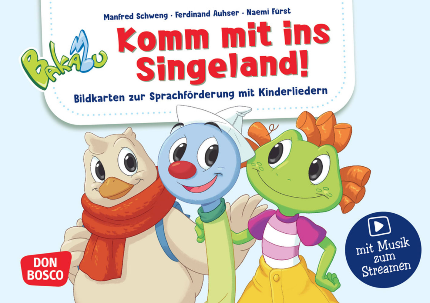 Bakabu. Komm mit ins Singeland! Bildkarten zur Sprachförderung mit Kinderliedern mit Musik zum Streamen, m. 1 Beilage main product photo