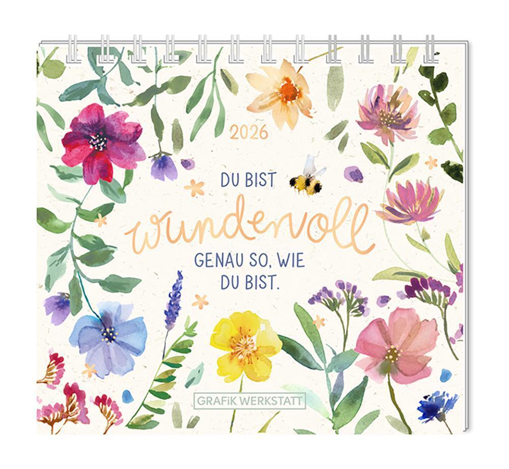 Mini-Kalender 2026 Du bist wundervoll main product photo