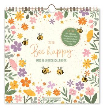 Wandkalender quadratisch 2026 Bee happy
