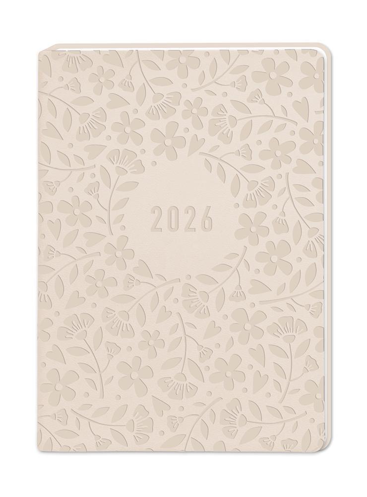 Terminplaner Lederlook 2026 Beige main product photo