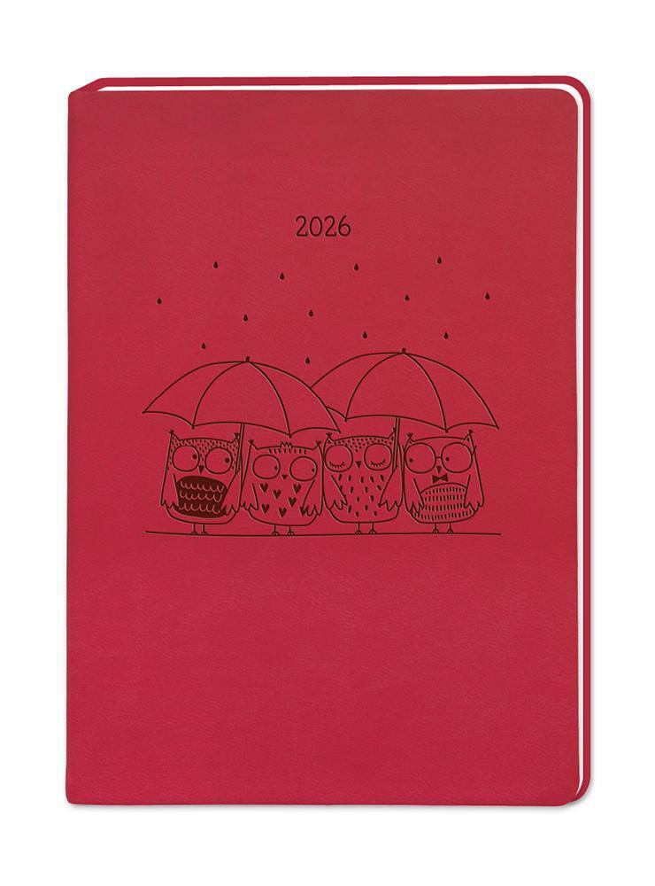 Terminplaner Lederlook 2026 Rot main product photo