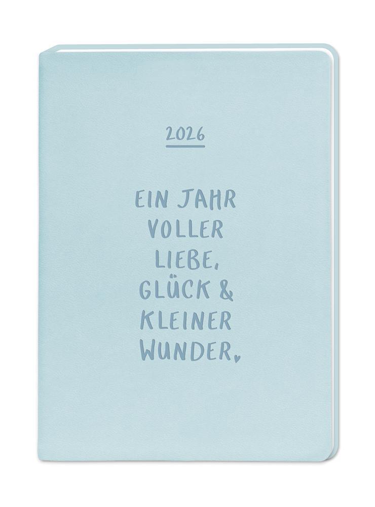 Terminplaner Lederlook 2026 Hellblau main product photo