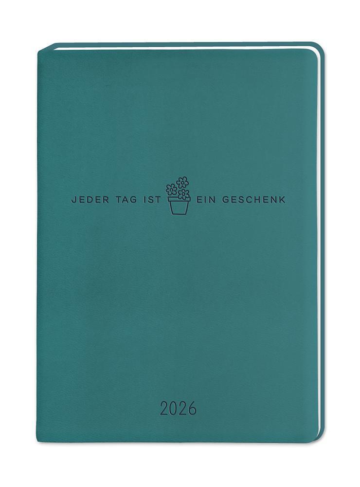 Terminplaner Lederlook 2026 Petrol main product photo