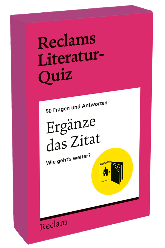 Ergänze das Zitat. Wie geht's weiter? 50 Fragen und Antworten für Büchermenschen main product photo