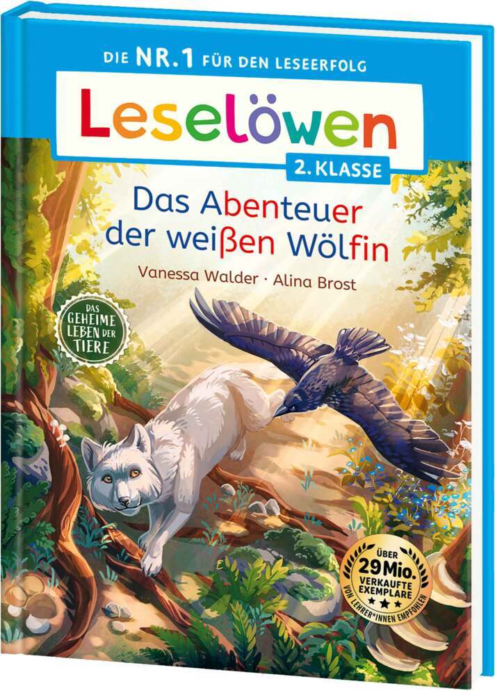 Leselöwen 2. Klasse - Das geheime Leben der Tiere - Das Abenteuer der weißen Wölfin main product photo
